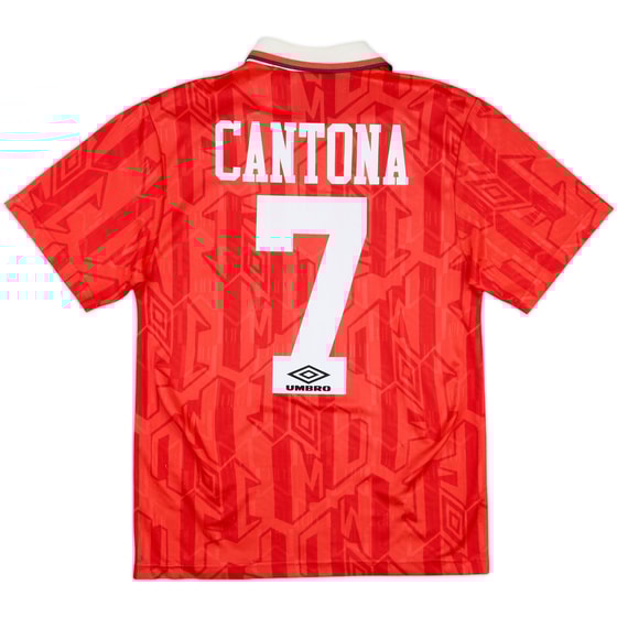 1992-94 Manchester United Home Shirt Cantona #7 - 7/10 - (S)