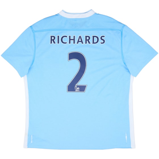 2011-12 Manchester City Home Shirt Richards #2 - 7/10 - (XL)