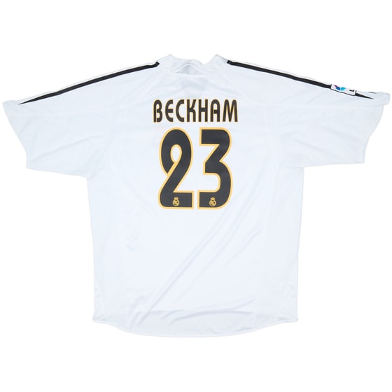 2004-05 Real Madrid Home Shirt Beckham #23 - 8/10 - (XL)