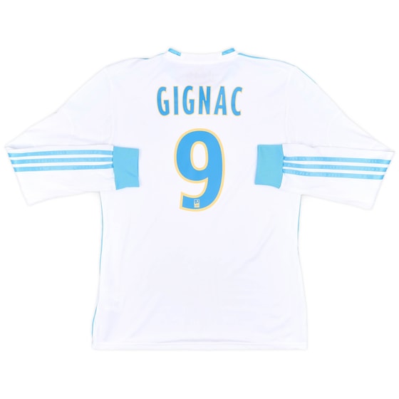 2013-14 Olympique Marseille Home L/S Shirt Gignac #9 - 8/10 - (M)
