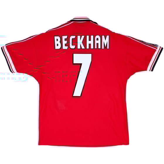 1998-00 Manchester United Home Shirt Beckham #7 - 8/10 - (L)