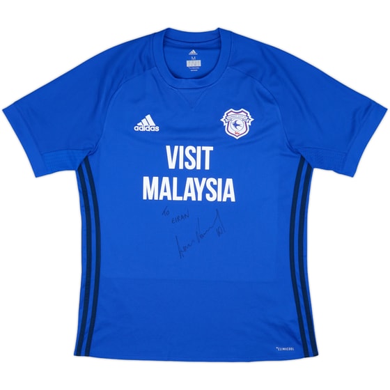 2017-18 Cardiff City Signed Home Shirt - 10/10 - (M)
