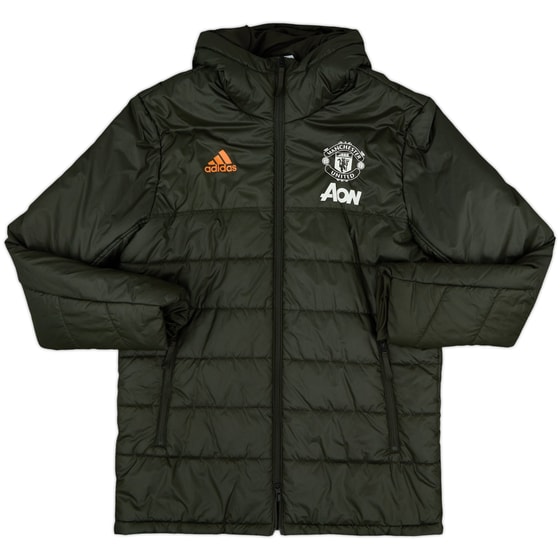 2020-21 Manchester United adidas Padded Bench Coat - 8/10 - (L)