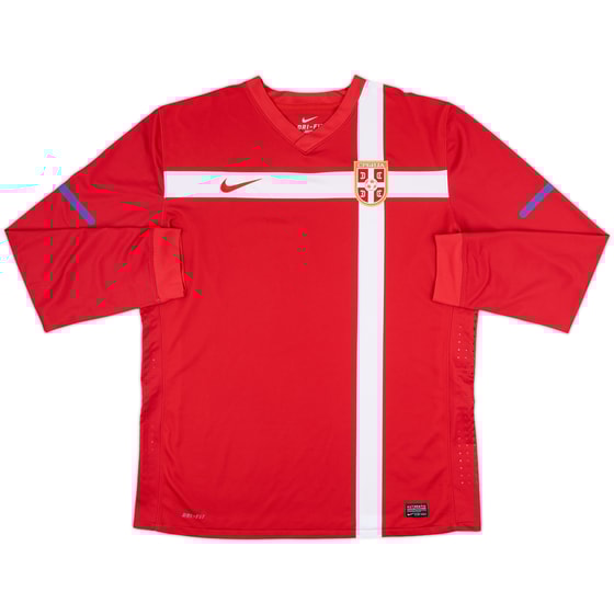 2010-11 Serbia Player Issue Home L/S Shirt - 9/10 - (XXL)