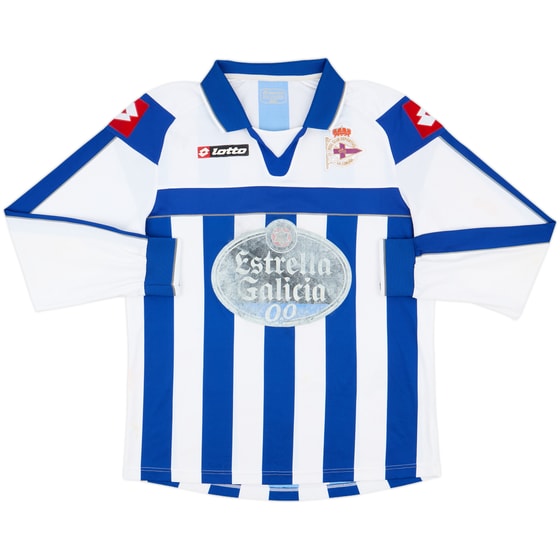 2012-13 Deportivo de La Coruna Home L/S Shirt #6 - 4/10 - (XL)