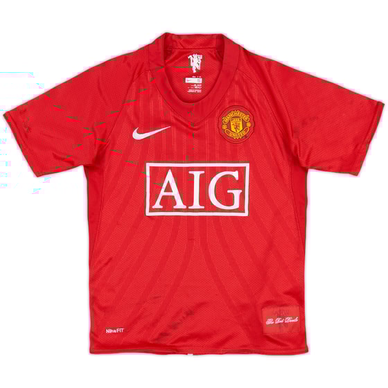 2007-09 Manchester United Home Shirt - 5/10 - (S.Boys)