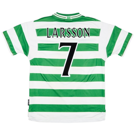 1999-01 Celtic Home Shirt Larsson #7 - 7/10 - (L)
