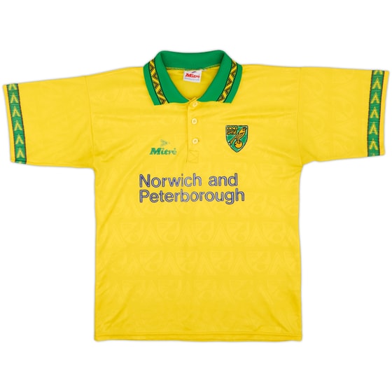 1994-96 Norwich Home Shirt - 8/10 - (S)
