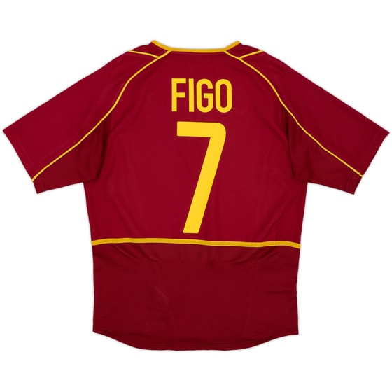 2002-04 Portugal Home Shirt Figo #7 - 8/10 - (S)
