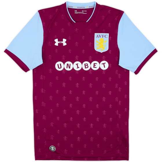 2017-18 Aston Villa Home Shirt - 10/10 - (S)