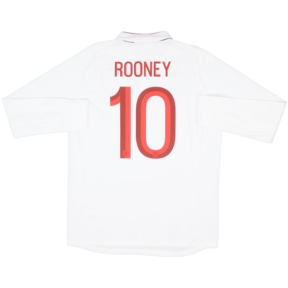 2012-13 England Home L/S Shirt Rooney #10 (L)