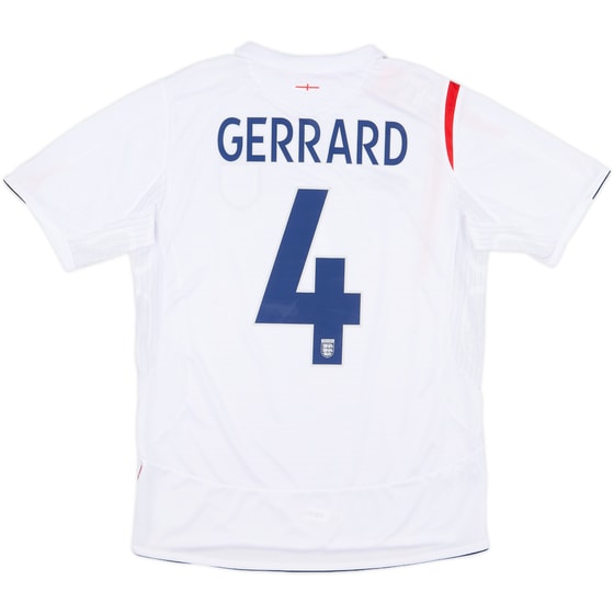2005-07 England Home Shirt Gerrard #4 (M)