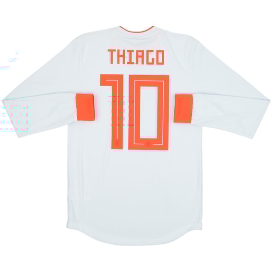 2018-19 Spain Player Issue Away L/S Shirt Thiago #10 (S)