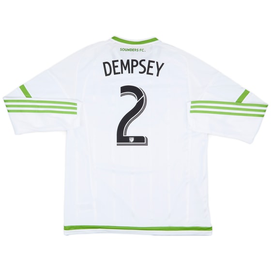 2015 Seattle Sounders Player Issue Away L/S Shirt Dempsey #2 (XL)