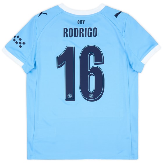 2025-26 Manchester City Home Shirt Rodrigo #16 (KIDS)