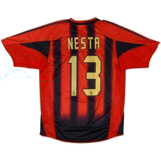 2004-05 AC Milan Home Shirt Nesta #13 - 7/10 - (M)