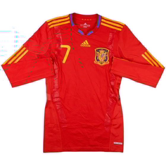 2009-10 Spain Match Issue Home L/S Shirt #7