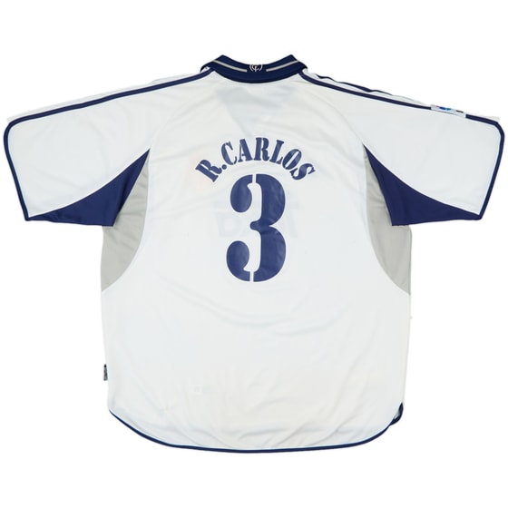 2000-01 Real Madrid Home Shirt R. Carlos #3 - 5/10 - (XL)
