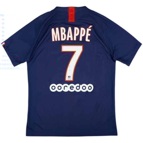 2019-20 Paris Saint-Germain Home Shirt Mbappe #7 - 8/10 - (M)