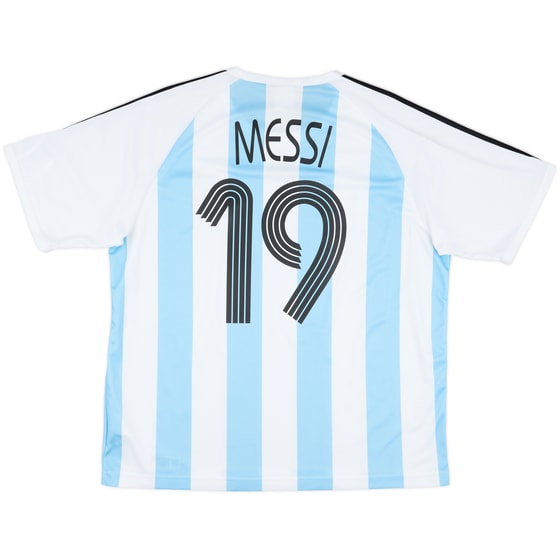 2005-07 Argentina Basic Home Shirt Messi #19 - 8/10 - (XL)