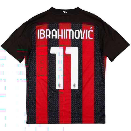 2020-21 AC Milan Home Shirt Ibrahimovic #11 - 8/10 - (S)