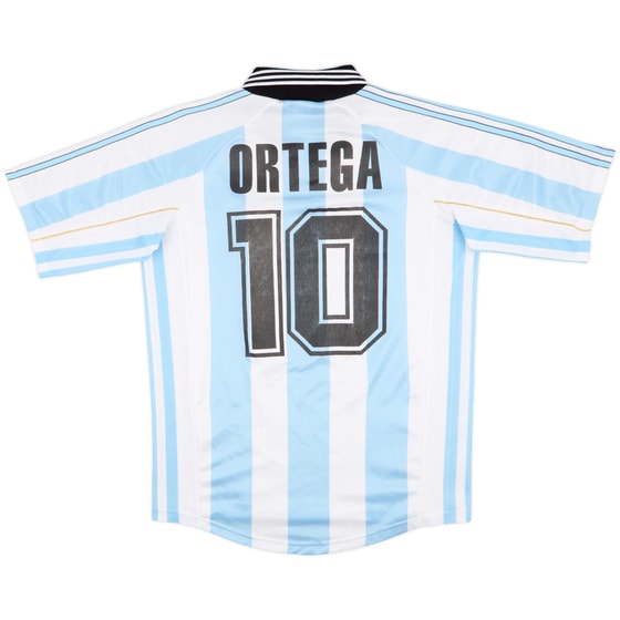 1998-99 Argentina Home Shirt Ortega #10 - 8/10 - (S)
