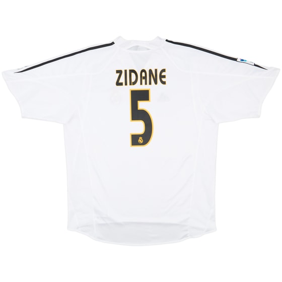 2004-05 Real Madrid Home Shirt Zidane #5 - 9/10 - (XL)
