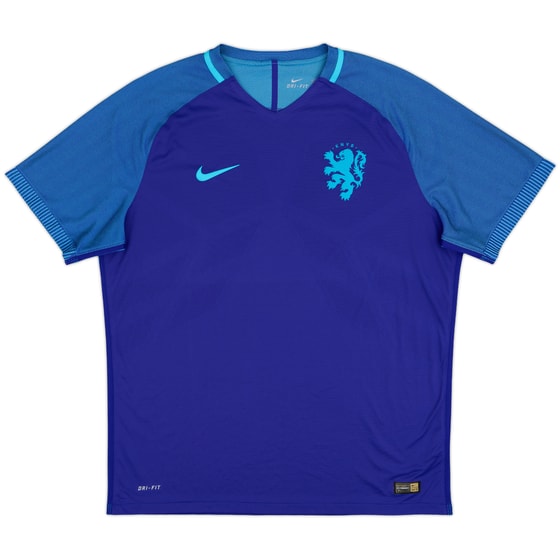 2016 Netherlands Authentic Away Shirt - 9/10 - (XXL)