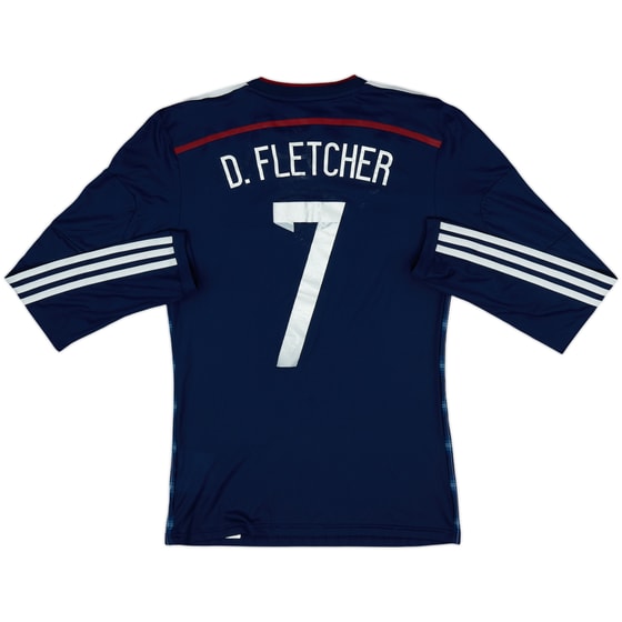 2014-15 Scotland Player Issue Home L/S Shirt D. Fletcher #7 - 5/10 - (S)