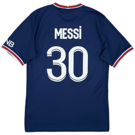 2021-22 Paris Saint-Germain Home Shirt Messi #30 - 9/10 - (S)