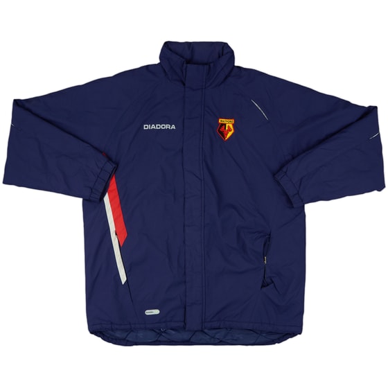 2005-06 Watford Diadora Hooded Padded Bench Coat - 7/10 - (L)