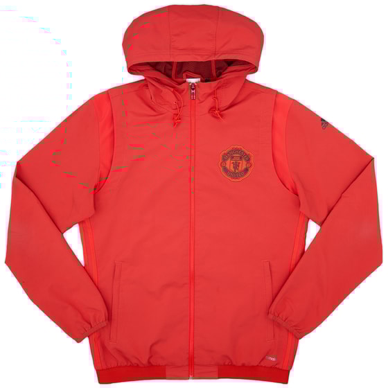 2016-17 Manchester United adidas Hooded Track Jacket - 9/10 - (M)
