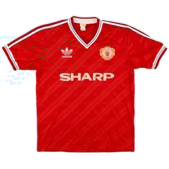 1986-88 Manchester United Home Shirt - 8/10 - (M)