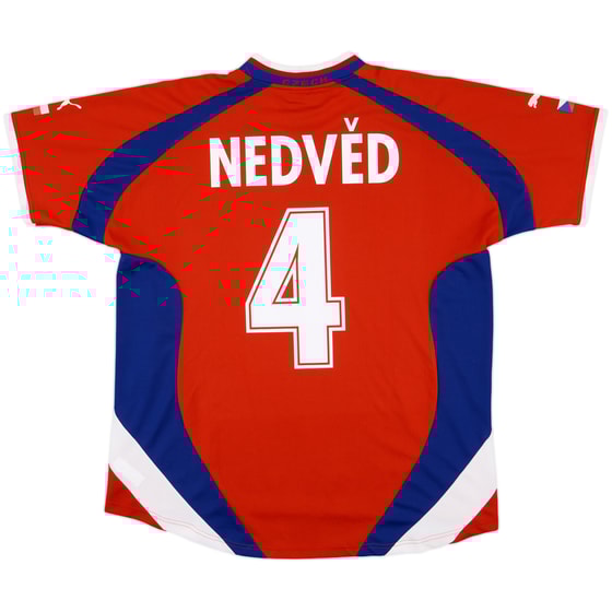 2000-02 Czech Republic Home Shirt Nedved #4 - 7/10 - (L)
