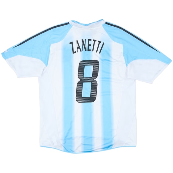 2004-05 Argentina Home Shirt Zanetti #8 - 4/10 - (L)