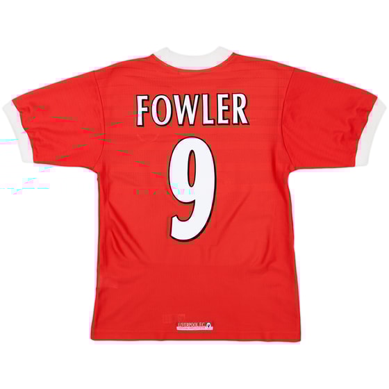 1998-00 Liverpool Home Shirt Fowler #9 - 8/10 - (Y)