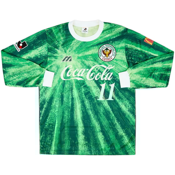 1993-95 Verdy Kawasaki Home L/S Shirt #11 - 6/10 - (L)