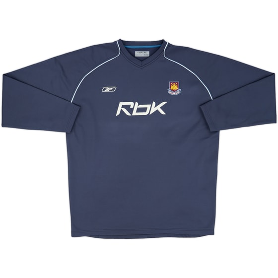 2005-06 West Ham Reebok Sweat Top - 7/10 - (XXL)