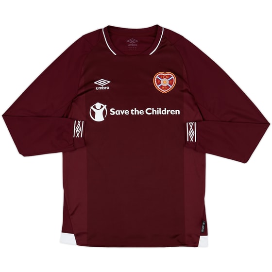 2018-19 Hearts Home L/S Shirt - 9/10 - (M)
