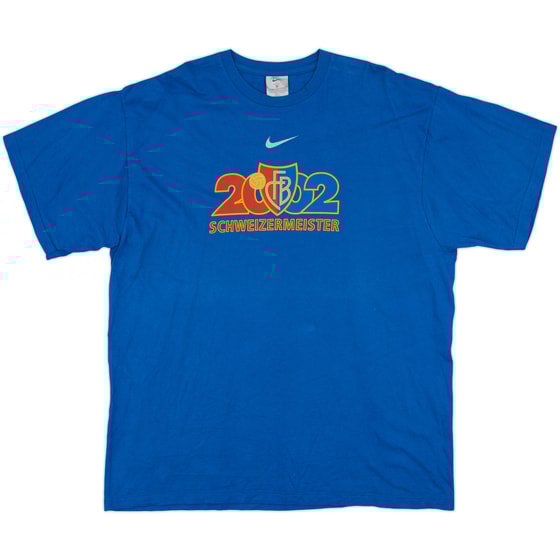 2002-03 FC Basel Nike Graphic Tee - 7/10 - (XXL)