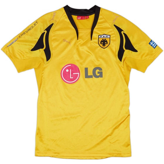 2007-08 AEK Athens Home Shirt - 3/10 - (S)