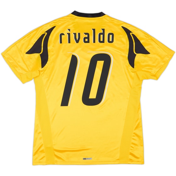 2007-08 AEK Athens Home Shirt Rivaldo #10 - 7/10 - (L)