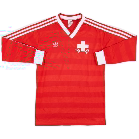 1984-86 Switzerland Match Issue Home L/S Shirt #4
