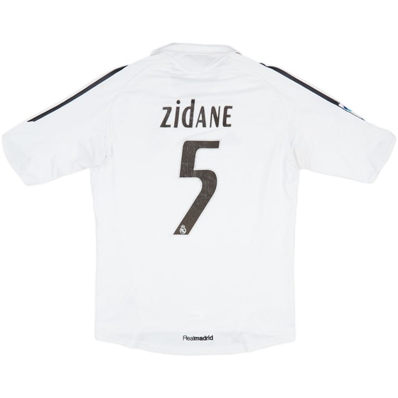 2005-06 Real Madrid Home Shirt Zidane #5 - 6/10 - (M)
