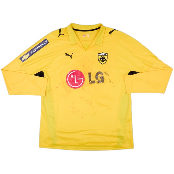 2008-09 AEK Athens Home L/S Shirt - 4/10 - (XXL)