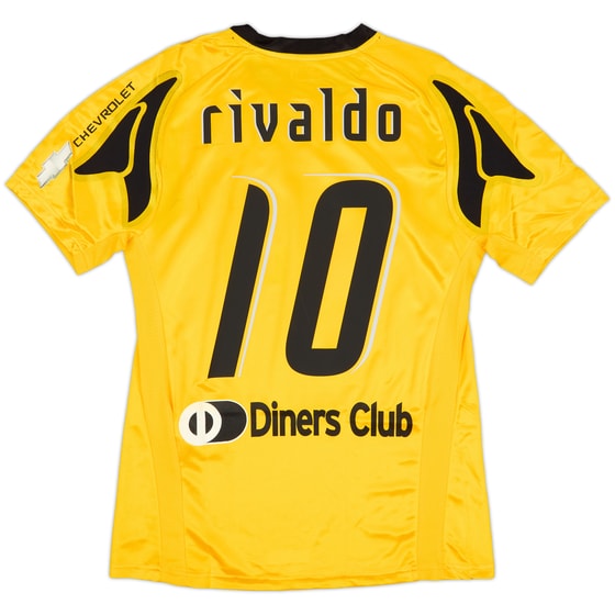 2007-08 AEK Athens Home Shirt Rivaldo #10 (M)