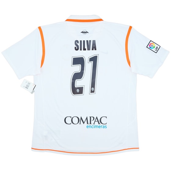 2007-08 Valencia Home Shirt Silva #21 (XXL)