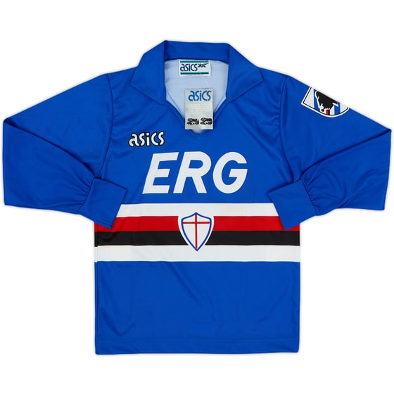 1991-92 Sampdoria Home L/S Shirt (6-7 Years)