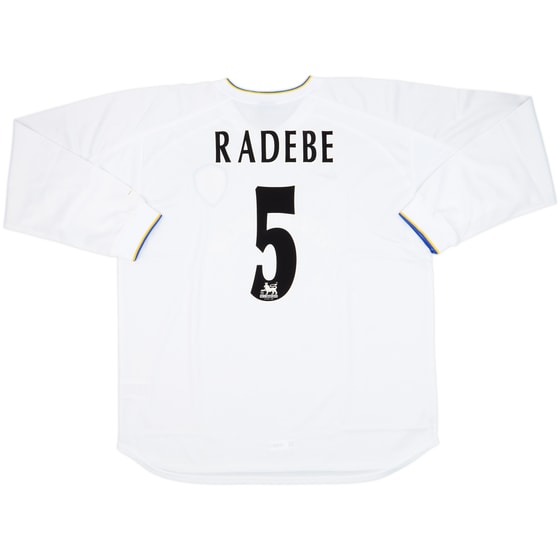 2000-02 Leeds United Home L/S Shirt Radebe #5 (XXL)