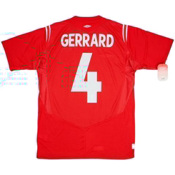2004-06 England Away Shirt Gerrard #4 (M)